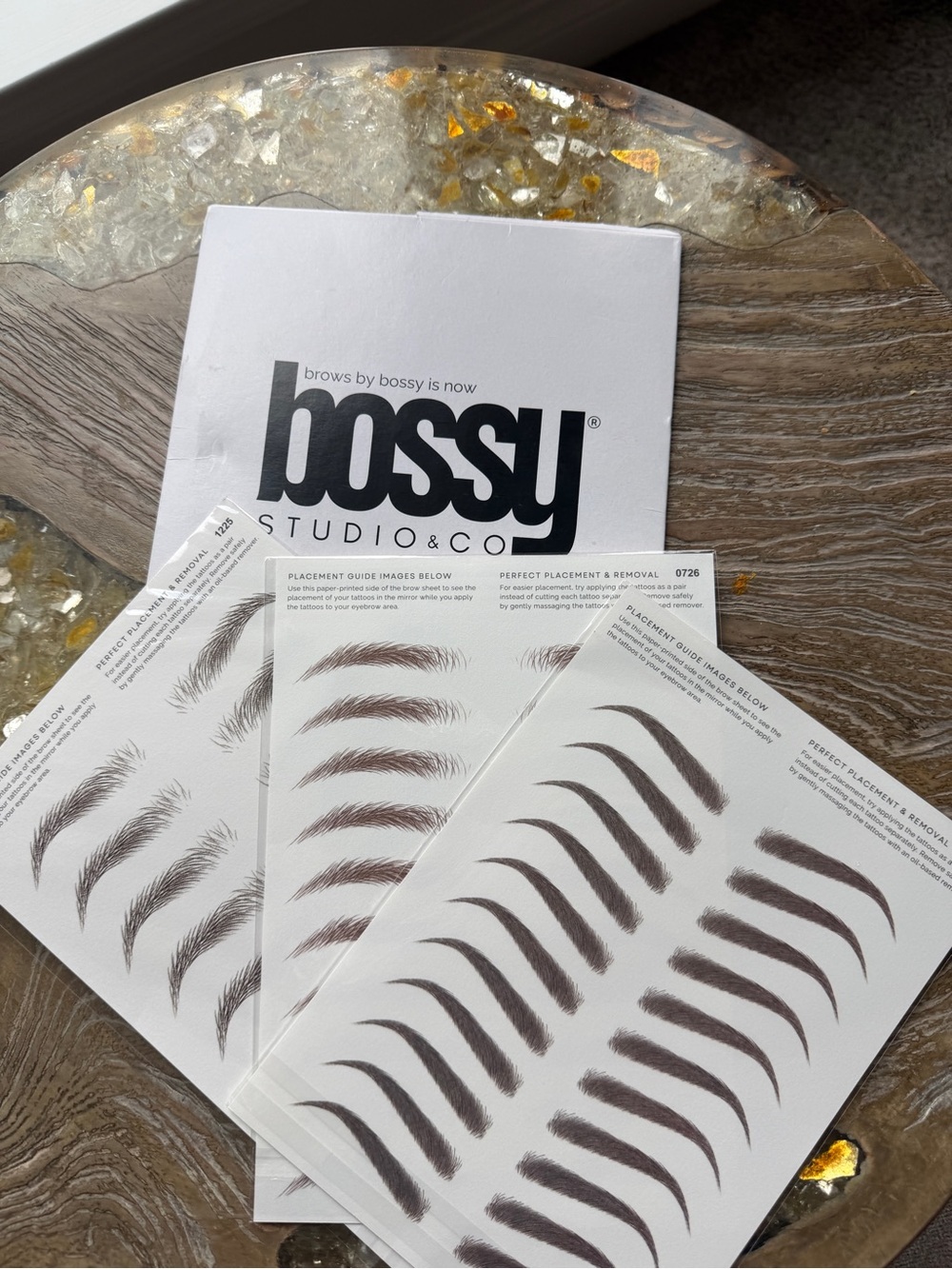 Bossy Studio, nwt, Natural Brown Peel-and-Stick Brow Tattoos - Pack of 3